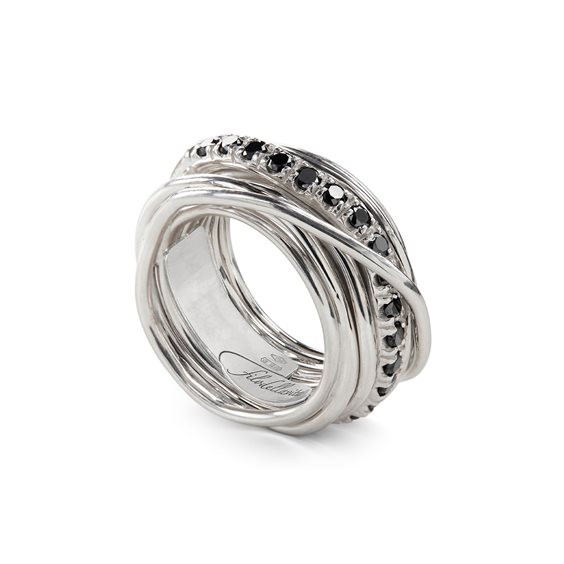 Anello Rubinia Donna Rock Collection Filo Della Vita in Argento Diamante AN10ABN-14 - AN10ABN-14